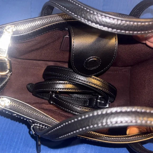 Coach Nina Tote Black and Silver - Picture 3 of 7